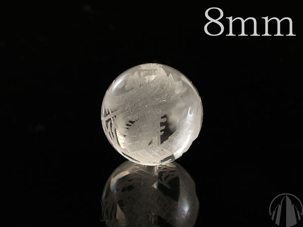 五爪龍　水晶　素彫り　8mm