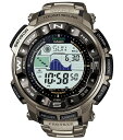 CASIO カシオ PRO TREK プロトレック ソーラー電波腕時計 PRW-2500T-7気圧傾向表示機能搭載、トリプルセンサー機能搭載チタンバンド/タイドグラフ