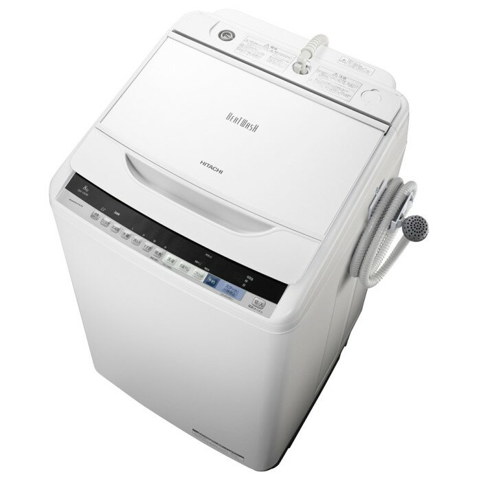HITACHI 日立 全自動洗濯機 洗濯8kg ビートウォッシュ BW-V80B-W ホワイト【即納・送料無料】