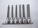 3/8(9.5mm) ロングヘックスビットソケットセット 六角レンチ 3mm 4mm 5mm 6mm 8mm 10mm 【60日安心保証付】