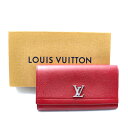 ルイヴィトン LOUIS VUITTON ポルトフォイユ・ロックミー II カーフレザー 長財布 かぶせ蓋 M62326 レディース ルビー (レッド) 美品 中古 tklv367