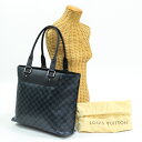 ルイヴィトン LOUIS VUITTON カバ・ヴォワヤージュ ダミエコバルト トートバッグ ビジネスバッグ N41397 レザー ブラック / ネイビー 美品 mad15006