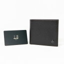 ダンヒル dunhill マイクロディーエイト L2K332B レザー 二つ折り財布 型押し メンズ ブラウン 美品 中古 maj21022