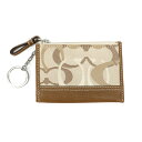 コーチ COACH コインケース レザー キャンバス シグネチャー ファッショングッズ メンズ レディース ベージュ / ブラウン 【中古】 mai24012
