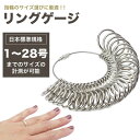 リングゲージ 日本標準規格 指輪 サイズ 号数 計測 金属製 フルサイズ 1〜28号 サイズゲージ リング ゲージ ペアリング PR-RINGGAUGE【メール便 送料無料】