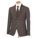 【SALE10%OFF】【返品不可】【新品】タリアトーレ TAGLIATORE チェック ウールアセテート カジュアルジャケット ダークレッド×ダークグリーン系【サイズ46】【RED】【A/W】【状態ランクN】【メンズ】【10102-956192】