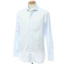 【新品】イザイア ISAIA LEUCA ストライプ ワイドカラー ドレスシャツ ライトブルー×ホワイト【サイズ40】【BLU】【S/S/A/W】【状態ランクN】【メンズ】【10601-955310】[CPD]