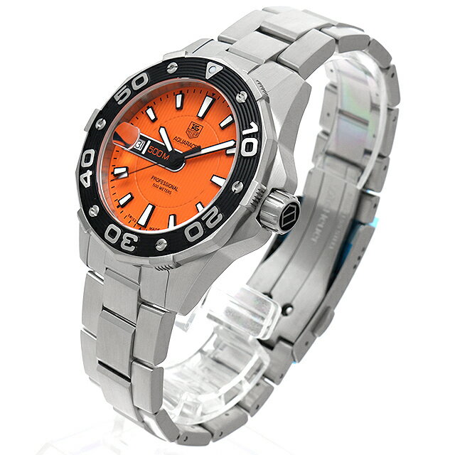 New TAG HEUER WAJ1113.BA0870 Aquaracer 500M SS Quartz Orange Dial Mens Watch, PD | eBay