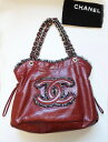 CHANEL シャネル マトラッセ チェーンショルダーバッグ ショルダーバッグ レザー 赤 美品 レディース バッグ トートバッグ ハンドバッグ 鞄 かばん【中古】 c1000586◆◆