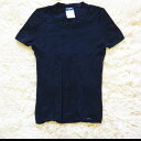 ショッピングCHANEL CHANEL シャネル レディース ニットシャツ 半袖 カットソー 黒 サイズ38 カシミヤ70% シルク30％ ストレッチ素材 古着 中古 c-003 c81-5157