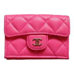 限定 ポイント5倍 新品 CHANEL <strong>シャネル</strong> <strong>財布</strong> キャビア 三つ折りサイフ ピンク マトラッセ ミニ<strong>財布</strong> 小銭入れ レディース レザー ミニさいふ ココマー男女兼用 スモール ブラック ウォレット c-002