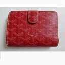 GOYARD ゴヤール 2つ折り 財布 レディース 札入れ コイン入れ レット系 本物 レザー 箱付き 本物 ブランド プレゼント【中古】t-002 t16-3327