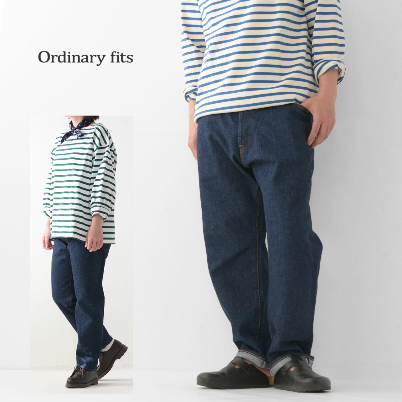 <strong>ordinary</strong> <strong>fits</strong> [オーディナリーフィッツ] LOOSE ANKLE DENIM / ONE WASH [OF-P1080W]ルーズアンクルデニム/ワンウォッシュ・クロップドデニム・テーパードシルエットパンツ・MEN'S / LADY'S [2024SS]