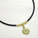 オリジナル 迷子札つきネックレス ゴールド Sサイズ 犬種別刻印入 丸型直径約17mm 小型犬・中型犬用 【楽ギフ_名入れ】 【メール便可】
