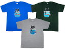猫柄Tシャツ 松下カツミ金魚鉢|猫グッズ 猫雑貨 猫 ねこ ネコ|Tシャツ T-シャツ|