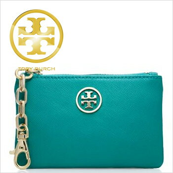 正規品取扱店 トリーバーチ コインケース 小銭入れ Tory Burch robinson Zip Coin Pouch カラー：ターコイズ/トリーネイビー 【楽ギフ_包装】