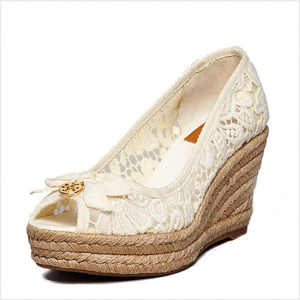 正規品取扱店 トリーバーチ 靴 エスパドリーユ Tory Burch Platform Wedge Espadrille Pumps - Jackie 【楽ギフ_包装】