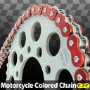 【あす楽対応】 520-120L Oリング カラーチェーン メタリックレッド シールチェーン CRF250X CRM250R ディグリーXL250 FTR250 GB250 クラブマン ホーネット250 ジェイド VTZ250 スーパーXL250R/パリダカ XR250 モタード XLR250R XLX250R スーパーXR250 BAJA VTR250 TRX250X