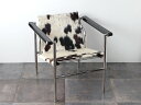 【一点物】LC1 Sling Chair（スリングチェアー） カウスキン(A) 天然皮 Sling Chair バスキュラントチェア ル・コルビジェ Le Corbusier スリングチェア リクライニングチェア リラックスチェア 牛 皮 革 ブラウン ブラック ホワイト デザイナーズデザイナーズ リプロダクト