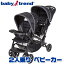 y݌ɗLzxr[gh GNvX Vbg Ah X^h _u Xg[[sIjLXtxr[J[ l cC ^f 2l c^ Z o oq `ChV[g Baby Trend Eclipse Sit 'n Stand Double Stroller - Onyx