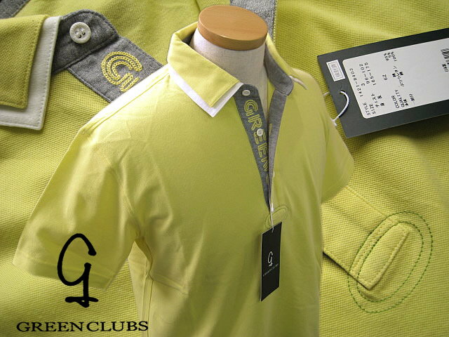 グリーンクラブポロシャツ 1421-8403【イエロー】【GREEN CLUBS】【メンズ】
