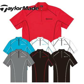 【即納中】【Taylor Made Golf Wear】 テーラーメイド ゴルフウェア S/S ソリッドジップモックシャツ 【T2S105】吸汗速乾 メンズシャツ 2012年春夏モデル 日本正規品