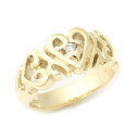 CI[ [   O Heart Band w Diamond 10k gold(US2-US4.5)  ROYAL ORDER 