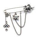 CI[ [  FDL w  CZ CROSS AND SKULL CHARM