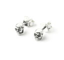 CI[ [   sAX CO ROCKN ROYAL SKULL STUDS w  DIAMONDS in 2 EYES (1P) CI[ [COsAX 