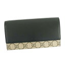 グッチ GUCCI 410100 KHNKG 9769 GGスプリーム キャンバス ウォレット 長財布 ブラック+ベージュ/エボニー 財布 レディース メンズ 二つ折り レザー 新品 新作 ブランド シンプル コンパクト フラップ 本革 ファスナー プレゼント クリスマス ホワイトデー バレンタイン
