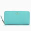 ケイト・スペード kate spade NEW YORK cedar street lacey ラウンド・ファスナー式長財布 PWRU3898 141 Fresh Air ブルー 長財布 レディース ラウンドファスナー ボタン 財布 新作 正規品 ブランド 本革 ぶらんど 女性 人気 おしゃれ
