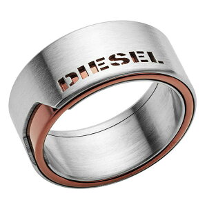 ディーゼル DIESEL DX1080040 カッティングロゴ メンズ リング 指輪 ブロンズ＋シルバー ステンレス シンプル ブランド プレゼント ギフト バレンタイン ホワイトデー クリスマス