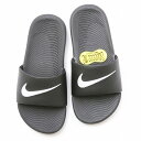 ナイキ NIKE スリッパ シャワーサンダル スポーツサンダル キッズ ジュニア レディース 子供用 女性用 819352 001 KAWA SLIDE(GS/PS) ブラック ブランド ベナッシ シンプル おしゃれ オフィス ゴムスリッパサンダル ぺたんこ 室内用 室内 ベルクロ スウッシュロゴ 安い
