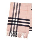 BURBERRY マフラー カシミヤ L.PK GIANT CHECK CASHMERE SCARF ASH ROSE ライトピンク アッシュローズ バーバリー チェック メンズ レディース 秋冬 プレゼント ギフト 正規