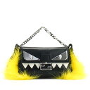 フェンディ FENDI マイクロバゲット モンスター バッグバグズ 2WAY ハンドバッグ ショルダーバッグ 斜めがけバッグ クラッチバッグ ポーチ ブラック 黒 イエロー シルバー 斜めがけバッグ ミニバッグ ポシェット 新品 新作 未使用 ショルダー レディース 本物 斜め掛け 斜め