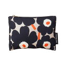 マリメッコ marimekko KEIJULI MINI UNIKKO ウニッコ柄 ポーチ 小物入れ 多機能ポーチ ライトグレー+ダークブルー 女性用 レディース 人気 話題 可愛い おしゃれ 母の日 敬老の日 母 祖母 誕生日 クリスマス ホワイトデー プレゼント ギフト 景品 新品 正規 043952 995