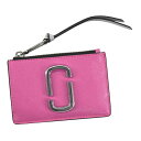 マークジェイコブス MARC JACOBS コインケース 小銭入れ マルチケース ダブルJロゴ M0014520 687 TOP ZIP MULTI WALLET トップ ジップ マルチ ウォレット BRIGHT PINK MULTI ピンク+ブルー