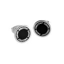 マークジェイコブス Marc Jacobs ピアス アクセサリー M0008544-068 Logo Disc Enamel Studs ロゴ ディスク エナメル スタッド ピアス Black/Argento ブラック+シルバー