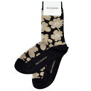 マリメッコ marimekko 靴下 くつ下 ソックス レディース 048176 981 ショート丈 HIETA UNIKKO ウニッコ 花柄 ブラック+ベージュ系