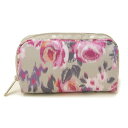 レスポートサック LeSportsac ポーチ コスメポーチ RECTANGULAR COSMETIC レクタンギュラー コスメティック NIGHT BLOOMS フラワー柄ベージュ系 6511 E143