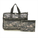 【楽天スーパーSALE対象商品!】レスポートサック LeSportsac MEDIUM WEEKENDER 7184 E204 ミディアム ウィークエンダー 2way ショルダー ボストンバッグ ISLAND TRAILS ヤシ柄グレー系