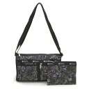 レスポートサック LeSportsac バッグ ショルダーバッグ 斜めがけバッグ 7519 F303 DELUXE SHOULDER SATCHEL デラックスショルダーサッチェル AMARANTH ブラック系マルチ