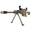 SALE★SNOW WOLF バレットM82 CQB FDEカラー 【対物ライフル】 電動フルメタル スコープ&バイポット付属