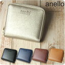 アネロ anello 折り財布/マットスムースフェイクレザー 折財布/ラウンドファスナー 折り財布
