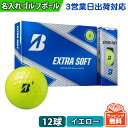 【3営業日出荷対応 オウンネーム 名入れゴルフボール】ブリヂストン エクストラソフト BIRDGESTONE EXTRA SOFT 2019年モデル XBYXJ イエロー 1ダース(12球)名前入りギフト ホールインワン 記念品 父の日 還暦祝 誕生日プレゼント 退職記念