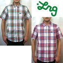 セール50%オフ LRG エルアールジー WOLF GANG SS WOVEN 半袖チェックシャツ