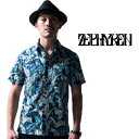 セール ZEPHYREN ゼファレン ALOHA SHIRT S/S Resolve アロハシャツ