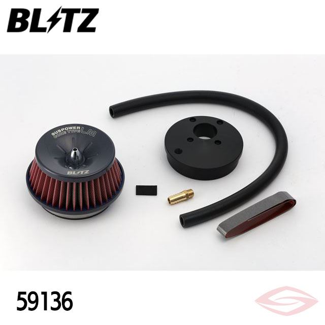 BLITZ サスパワーLMレッド エアクリーナー R2 RC1 RC2 スバル【59136】ブリッツ コアタイプ SUS POWER LM-RED