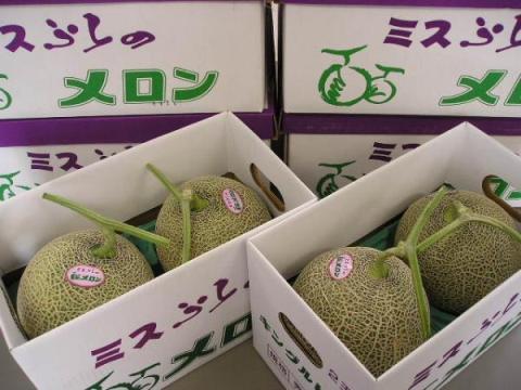 北海道富良野産 ミスふらのメロン 秀品4玉 8.0kg【送料無料】高糖度(15度以上)の富良野メロン(レッドメロン)!!エコファーマー(減農薬減化学肥料栽培)の逸品!!ポイント5倍セール中!!