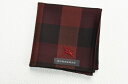 【DM便 送料無料 】 バーバリー BURBERRY メンズ チェック ハンカチ/ ボルドー系 ブランド ギフト プレゼント お返し 父の日 男性 紳士 ポイント消化 バレンタイン